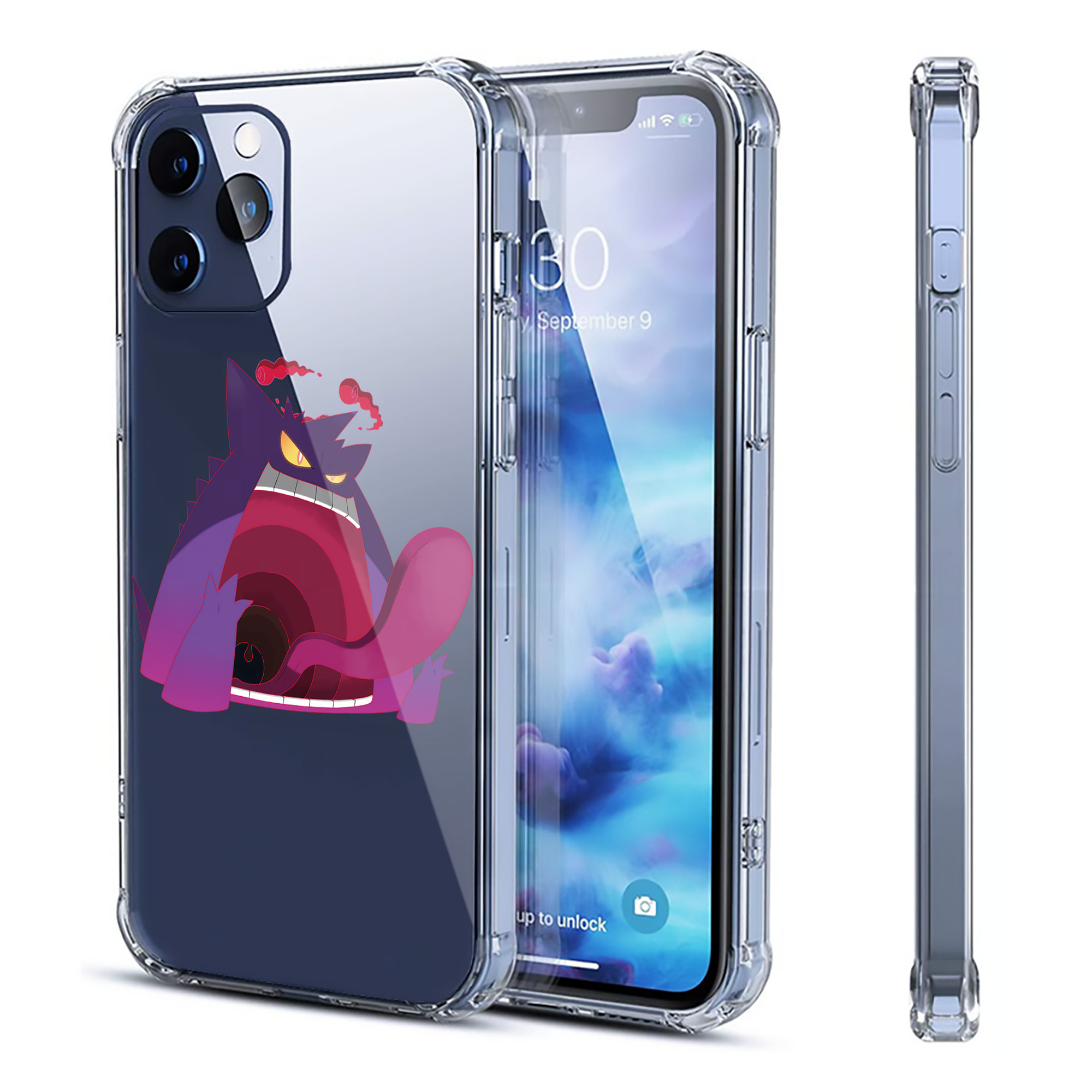 （画像用） ポケットモンスター Pokémon 【iPhone 12シリーズ対応】透明スマホケース（クリアソフトケース）